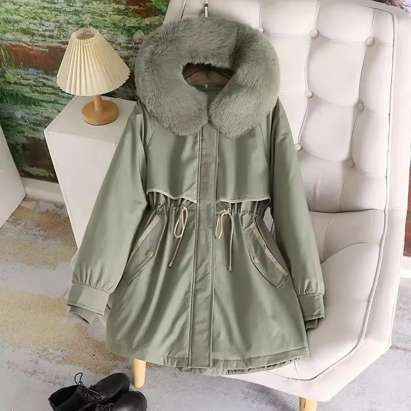 

Зимняя куртка-парка, женская новая модная корейская свободная куртка с капюшоном, толстое теплое повседневное пальто с хлопковой подкладкой, женское пальто, повседневные женские топы