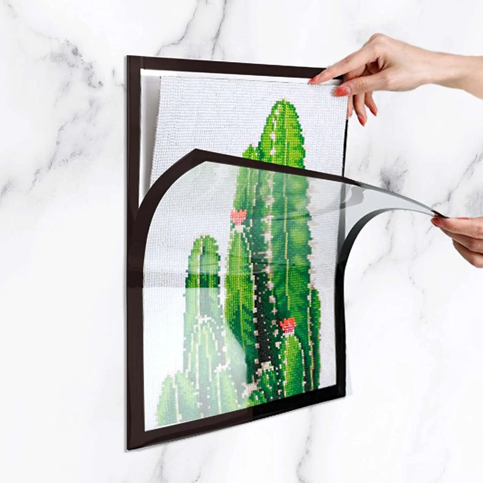 Magnetic Diamond Drawing Frame Easy Installation and Quick Insertion of Documents Suitable for Birthdays and Anniversaries