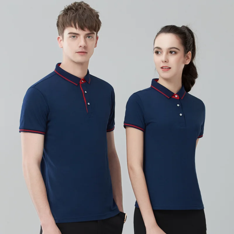 Customized logo for summer polo shirt Short sleeved pattern production Text DIY Embroidery slogans for clothes