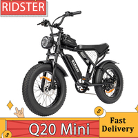 Ridstar Q20 Mini Electric Bike 1000W Motor 48V 15AH Battery 20*4.0 inch Fat Tires E-Bike 40km/h Max Speed 80km Range Disc Brakes