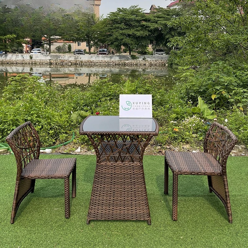 

Courtyard Garden Outdoor Table and Chair Outdoor Terrace Villa Leisure Room Coffee Table Combination Waterproof Sunscreen Rattan