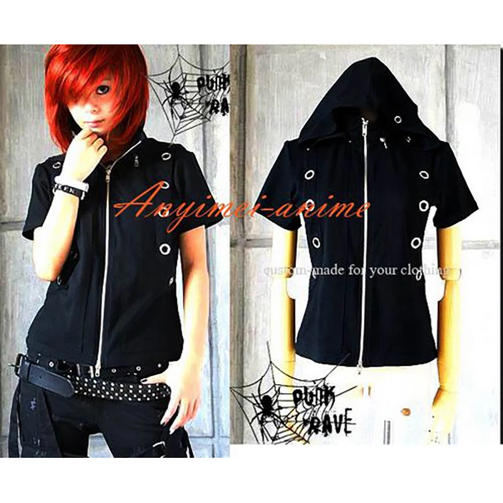 

fondcosplay hiphop Gothic Tripp Lolita Punk Fashion black cotton Shirt jacket Cosplay Costume CD/TV[CK1215]