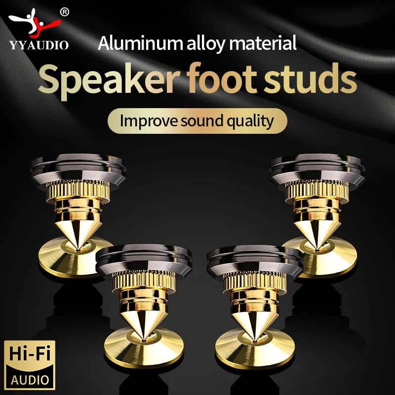 YYTCG 4PCS Speakers Stand Foot Spikes Mount Loudspeaker Box Nails Pads Shockproof