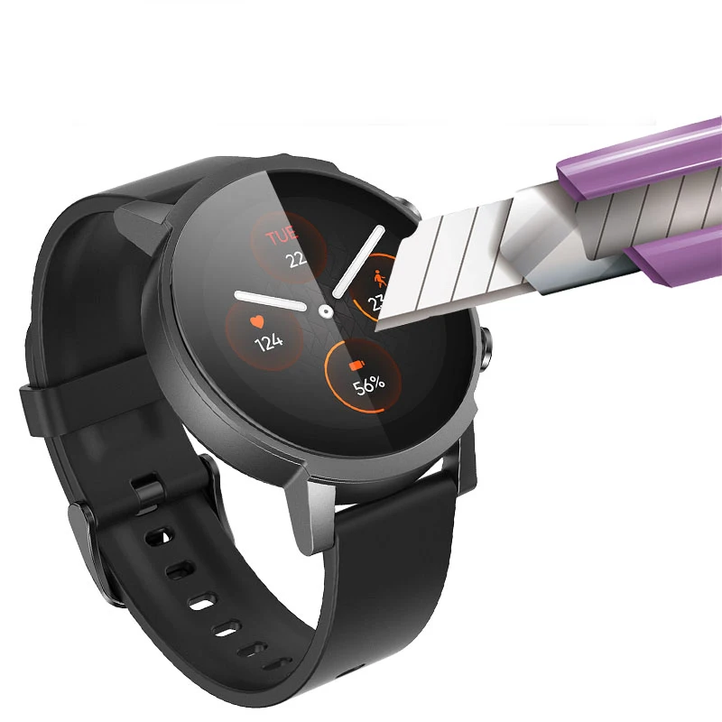 3D โค้งนุ่มเต็มรูปแบบป้องกันฟิล์มสําหรับ Ticwatch E3 สมาร์ทวอท์ชกีฬา Smartwatch อุปกรณ์ป้องกันหน้าจอ