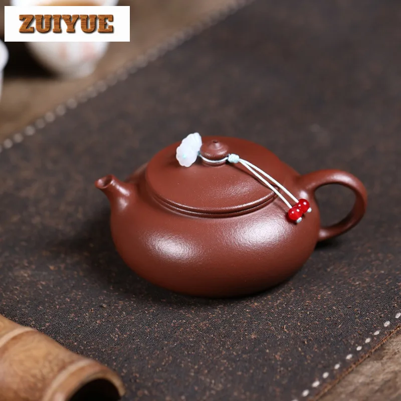 

160 мл Изысканные фиолетовые глиняные чайники Исин ручной работы Han Jiang Pot Raw Ore Di Chao Qing Mud Чайник Китайский чайник Zisha