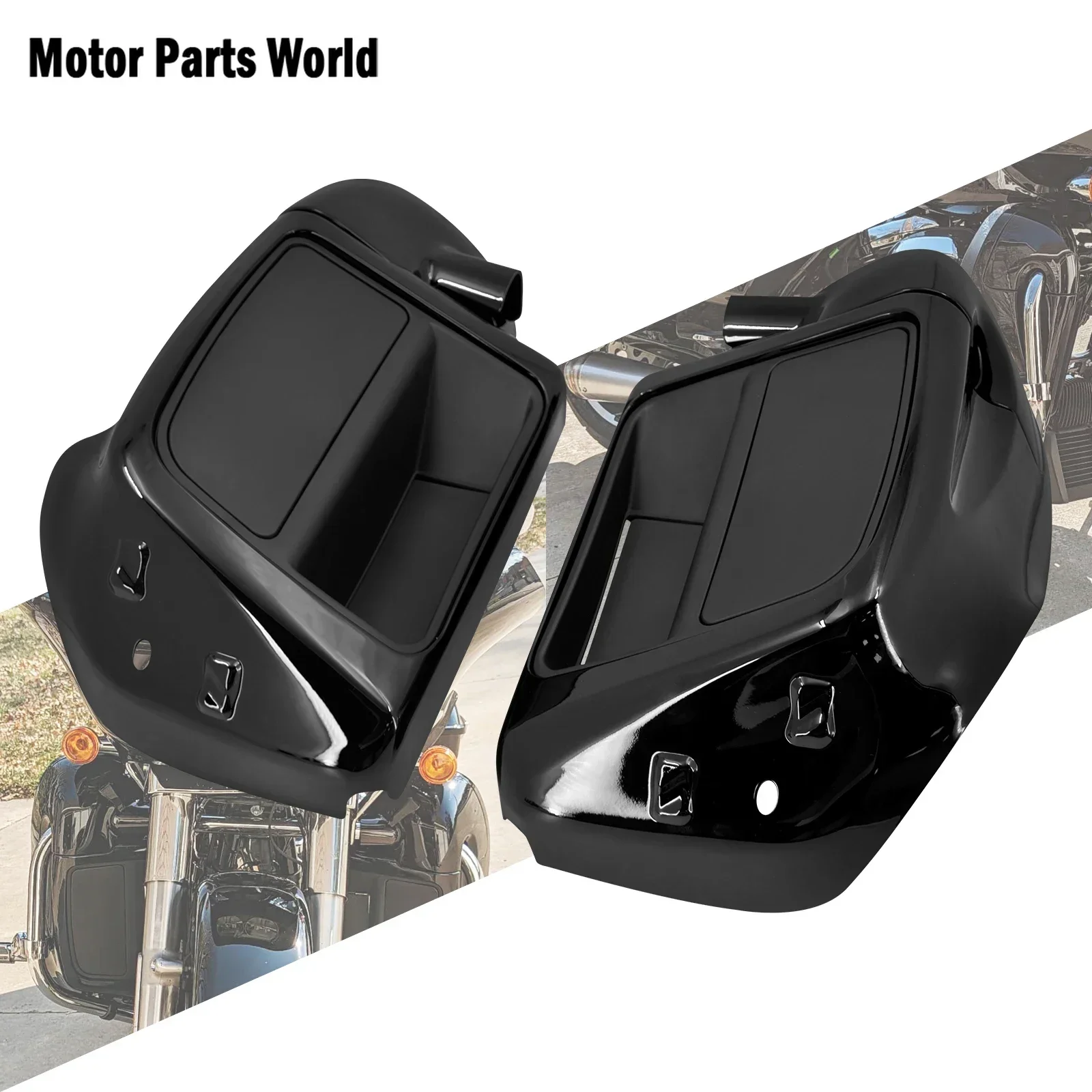 

Motorcycle Gloss Black Lower Vented Leg Fairing Glove Box For Harley Touring Electra Street Glide Ultra Road King 2014-2022 2021