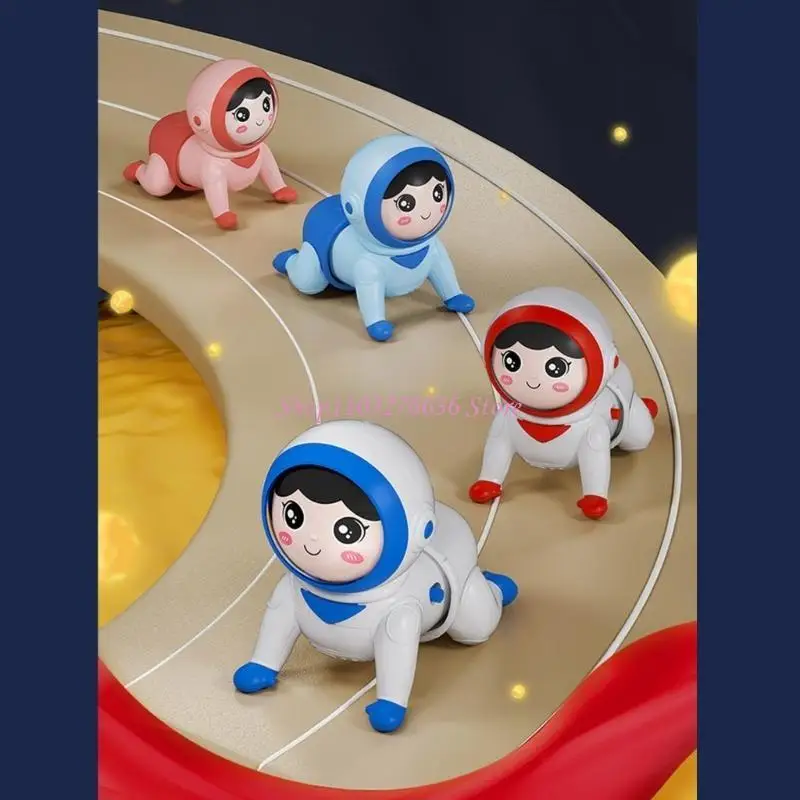 R6FD ไฟฟ้าคลานของเล่นเด็กเดินดนตรีตุ๊กตาทารกของเล่นเด็กวัยหัดเดินของขวัญวันเกิด