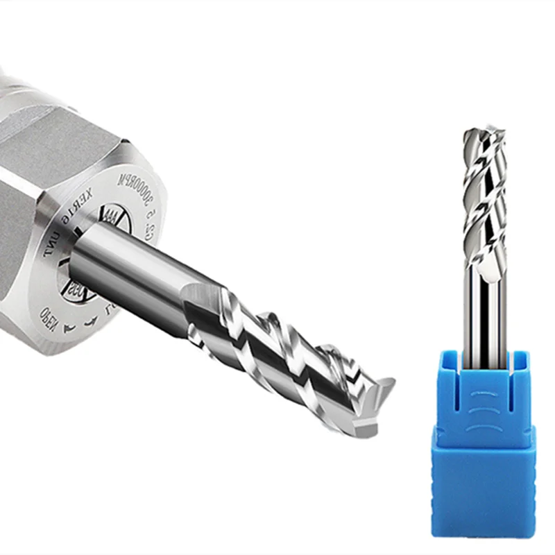 HRC50 3ขลุ่ยคาร์ไบด์End MillอลูมิเนียมCNC Milling Cutterทังสเตนคาร์ไบด์เครื่องตัดมิลลิ่งสำหรับAL EndMillS1SET