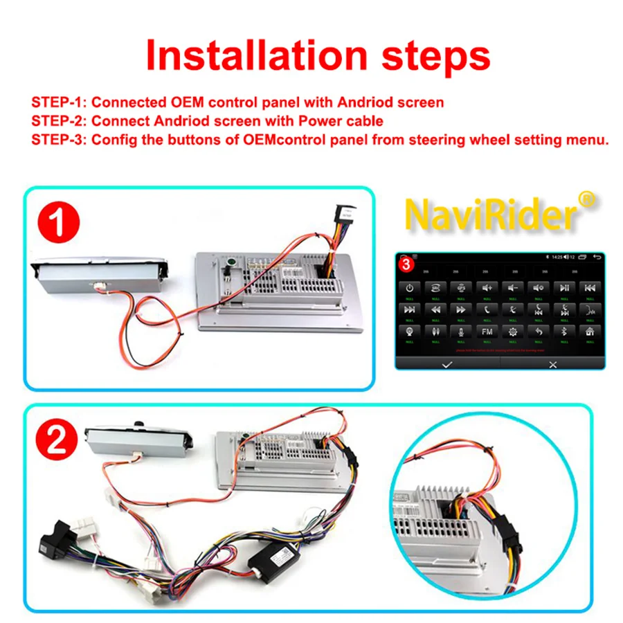 OEM Style Car Radio Control Panel to control Android Screen For Peugeot 407 2004 - 2011 Car Video Player Black / Gray Color