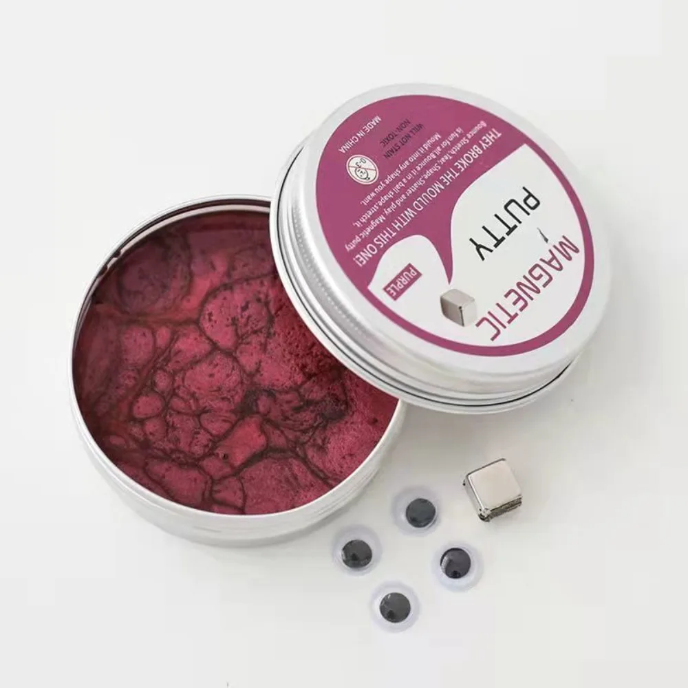 

Resin Magnetic Bouncing Mud Colored Clay High Stretch Magnetic Suction Clay with Magnet Interactive Mud Playdough Kids Toys