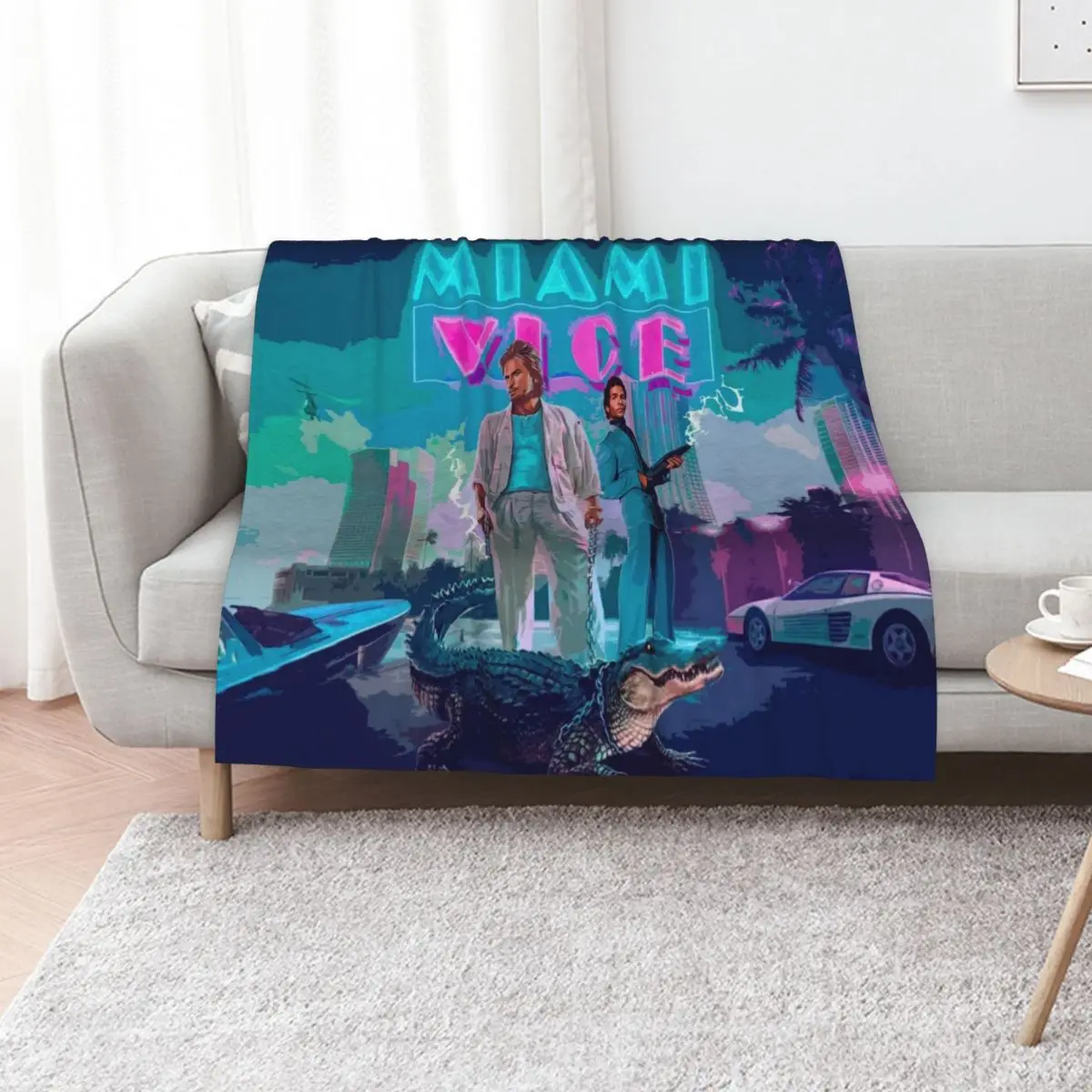 Miami Vice Forever V1 Throw Blanket Luxury Thicken Sofa Throw warm winter Hair Comforter decorative Blankets