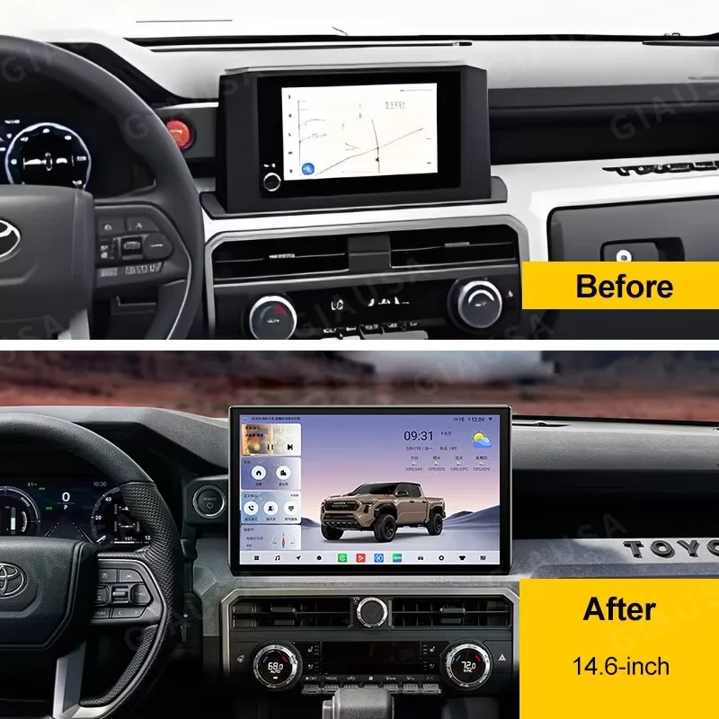 Android 14 Car Radio For TOYOTA TACOMA 2024 2025 Carplay Touch Screen Multimedia Video Player Navigation GPS Stereo Head unit