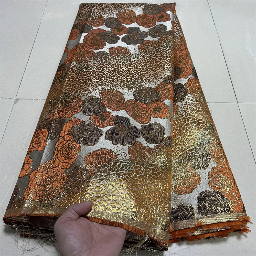 

2026 African Nigerian High-Quality Tulle Lace Fabric Jacquard Organza Embroidery Guipure for Party Prom Dress 5Yard YXZ209