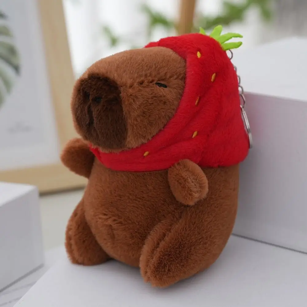 Multicolor Simulation Capybara Pendant Cute Toy Accessories Plush Capybara Keychain Guinea Pig Cartoon Capybara