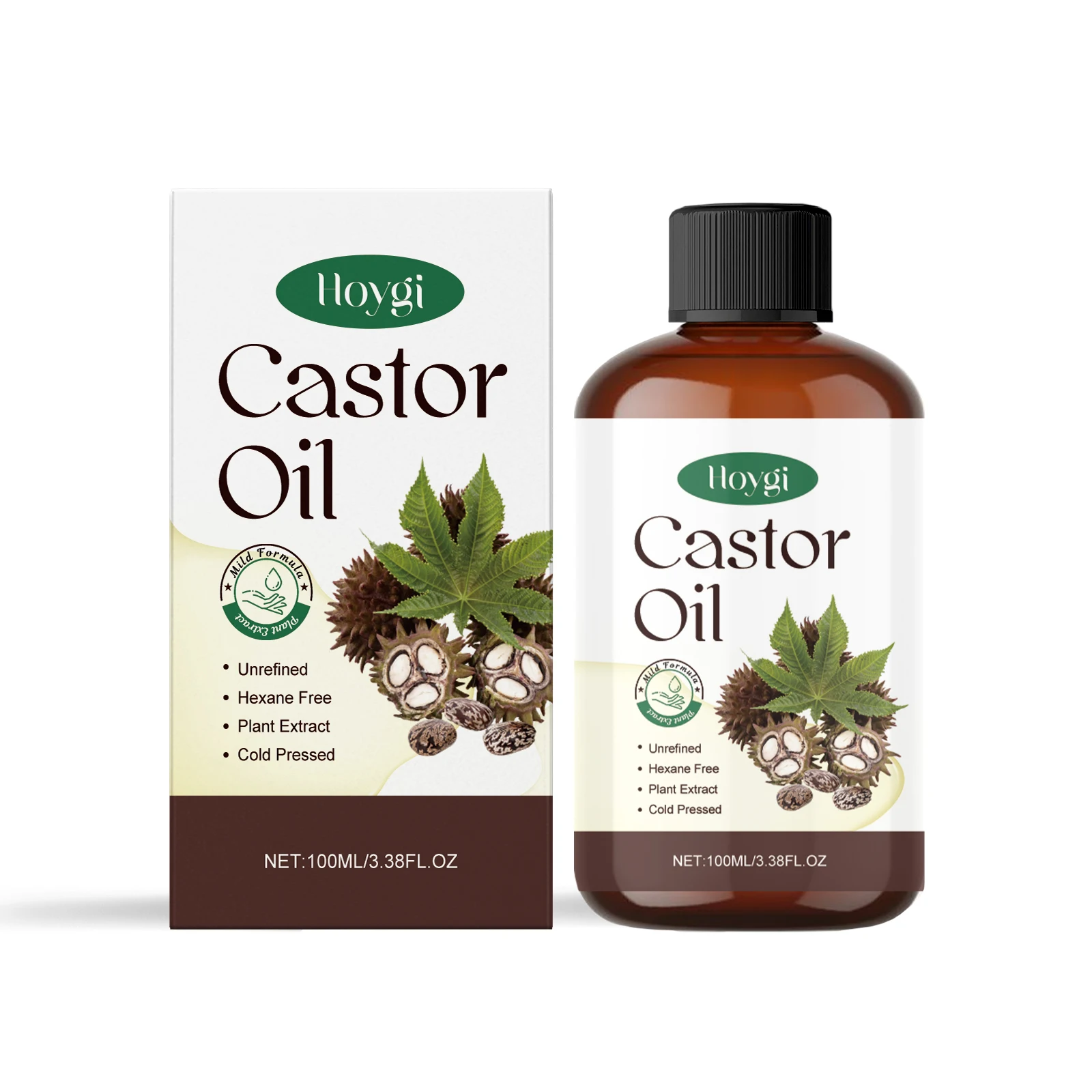 Castor Oil for Hair Eyelashes Skin Care Repair Split Ends Damaged Hair Promote Eyebrows Growth Strengthen Skin Battier Body Care