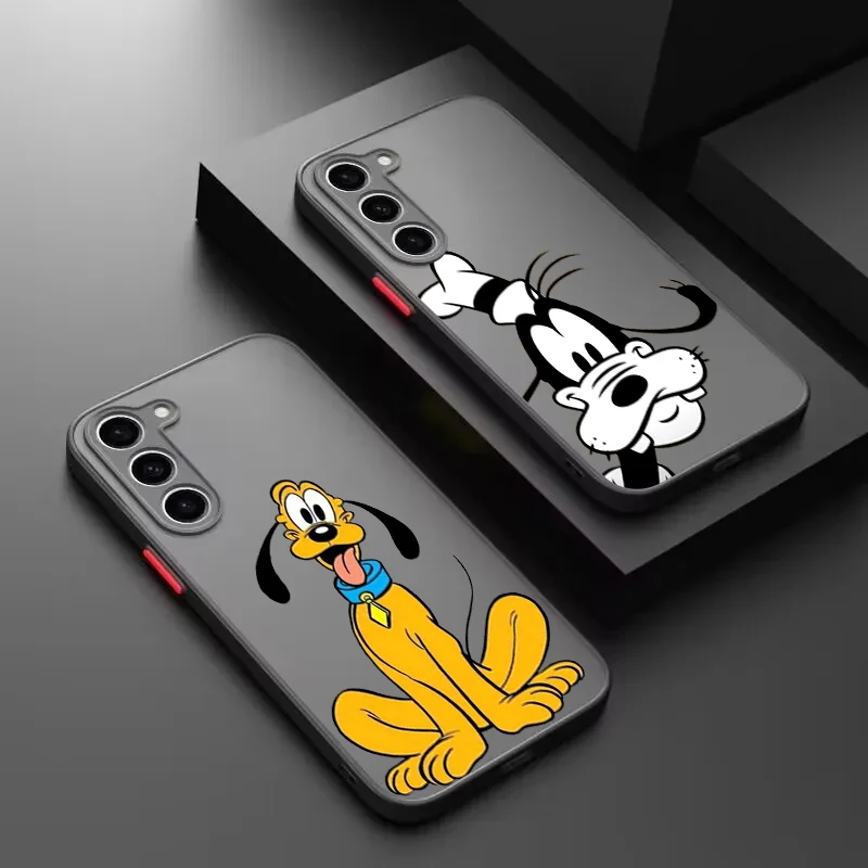 Goofy Goof For Samsung S24 S23 S22 S21 Ultra S20 FE Note 20 Lite Plus Frosted Translucent Phone Case