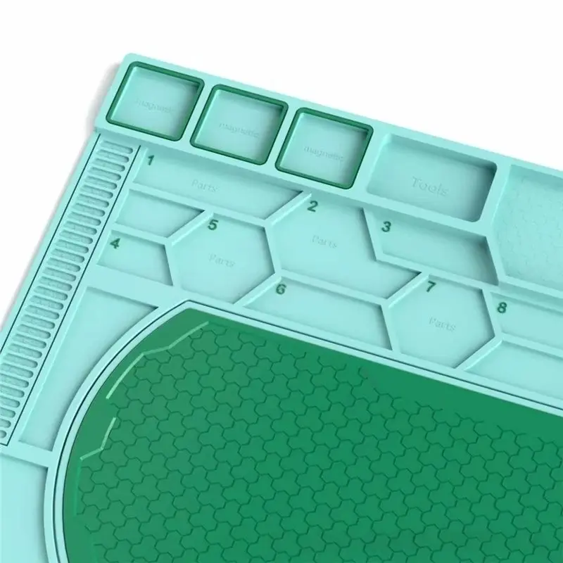 B27B Magnetic Repair Silicone Pad High-Temp-Resistant Soldering Working Mat Phone Disassembly PCB Electronic Repair