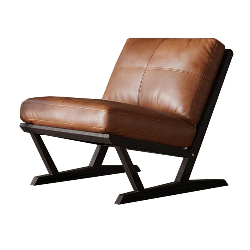 

Medieval, retro, leather, sofa chair, Nordic, homestay, leisure