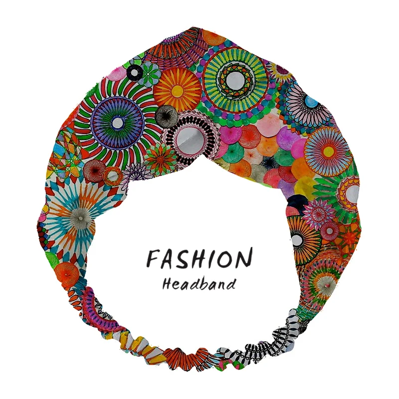 Fashion Women Girls Bohemian Hair Bands Retro Print Headbands Retro Turban Bandage Bandanas HairBands Hair Accessories Headwrap