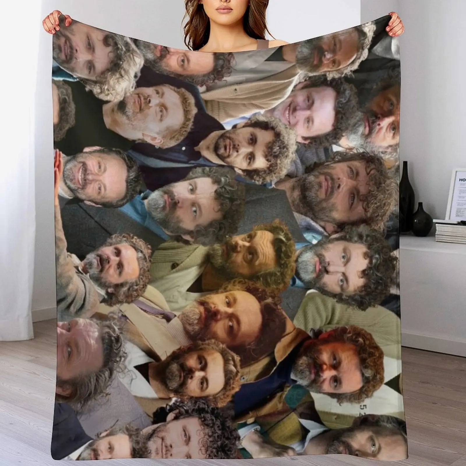 

michael sheen photo collage Throw Blanket warm winter Thin Extra Large Throw Multi-Purpose Blankets