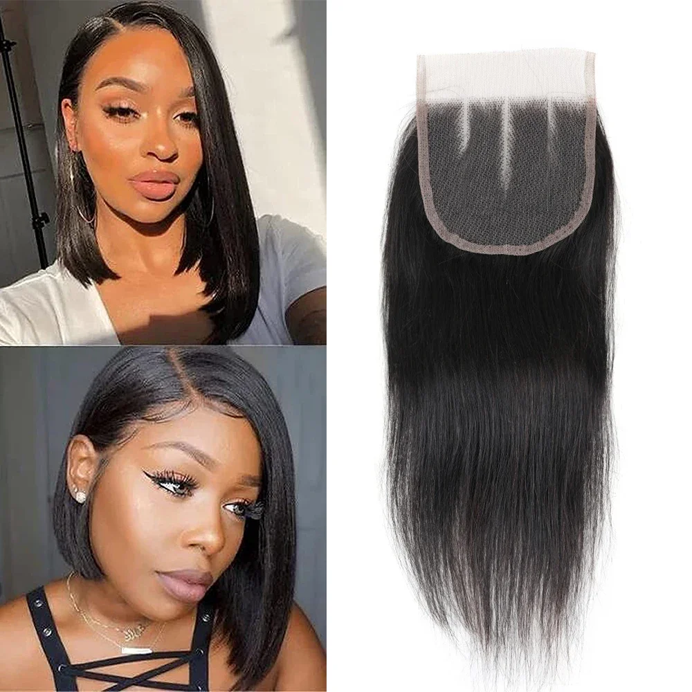 Straight Human Hair Closure Only 4x4 Lace Front Closure Virgin Hair Vietnam SDD Human Hair Three Part Transparent Lace Closure