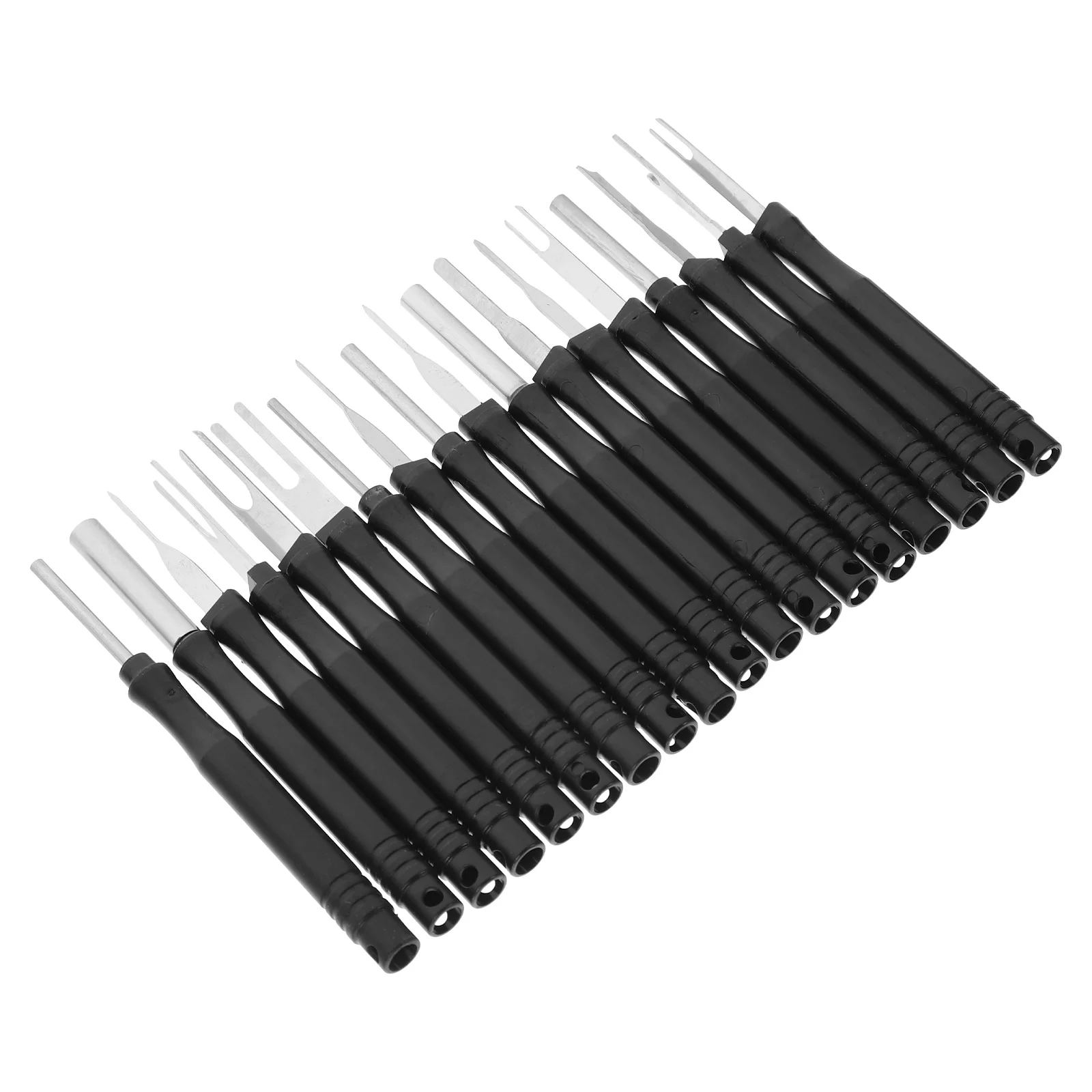 

18Pcs Terminal Pin Extractor 0.8-6.2mm Wire Harness Tool Automotive Electrical Maintenance Push Pin Removal Set Long Handle