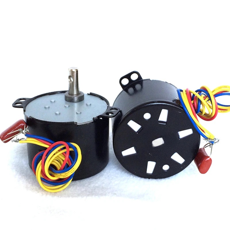 50KTYZ Permanent Magnet Synchronous Motor 220V AC Forward and Reverse Controllable Low Speed Micro Motor 6W Eccentric Shaft 7MM