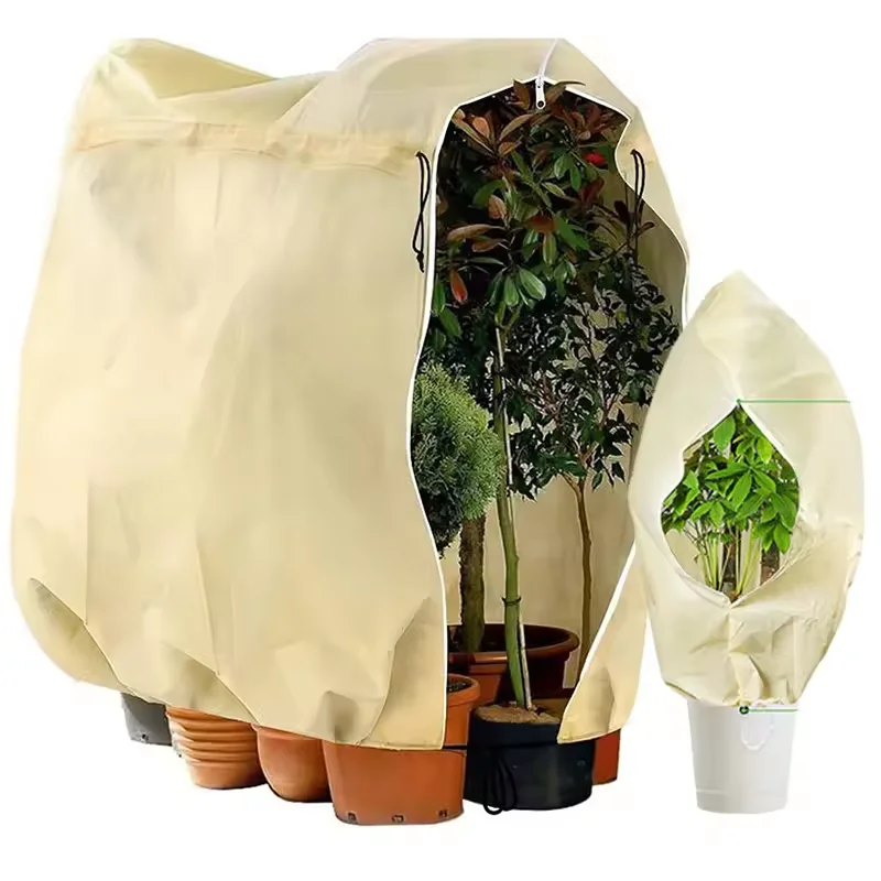 

Большая зимняя защитная сумка для горшечных растений, мороз, холод, толстые защитные щитки с молнией, устойчивая к разрыву, согревающая крышка для растений