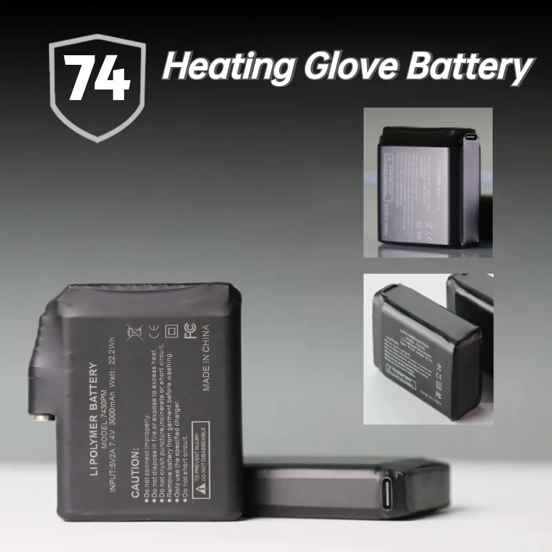 

Зимние носки с подогревом, аккумулятор 7,4 В, 3000 мАч/5 В, 5000 мАч, литий-полимерный аккумулятор, подходит для подогрева теплых перчаток, одежды, шапок