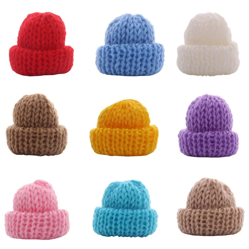 5pcs random Barbies Handmade Woolen Hat Knitted Autumn And Winter Warm Accessories for Protect Doll Hair Toy Accessories