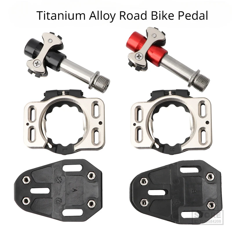 

Titanium Alloy Road Bike Pedal Ultralight 3 Bearing Bicycle Self-locking Speed Play Track Sprint Special s