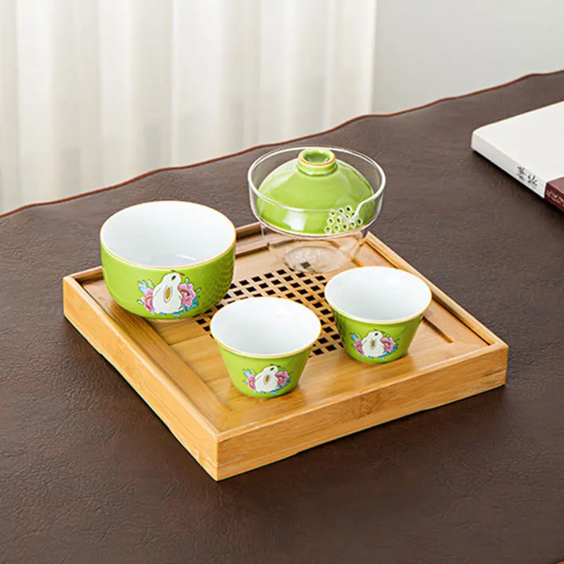 Upscale Tea Sets Ceramic Kung Fu Teaset Teacup Porcelain Service Gaiwan Tea Cups Mug of Tea Ceremony Teapot