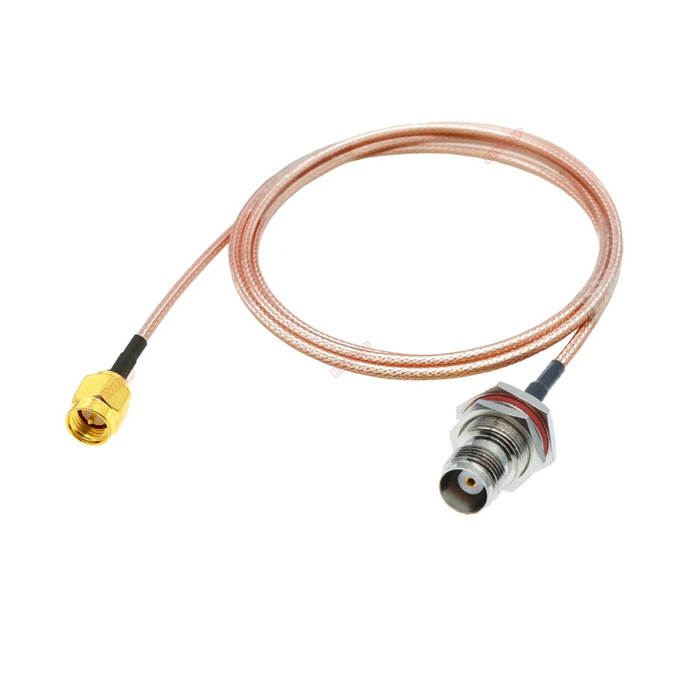 1Pcs Waterproof RP TNC Female Bulkhead to SMA Male/Female RG316 Pigtail 50 Ohm RF Coaxial Cable Assembly Extension Cord Jumper