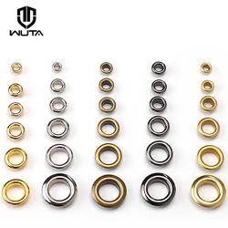 WUTA 100set Brass Eyelets with Washer Ring for Leathercraft DIY Scrapbooking Shoes Belt Cap Bag Tags Clothes 3mm 4mm 5mm 6mm 8mm