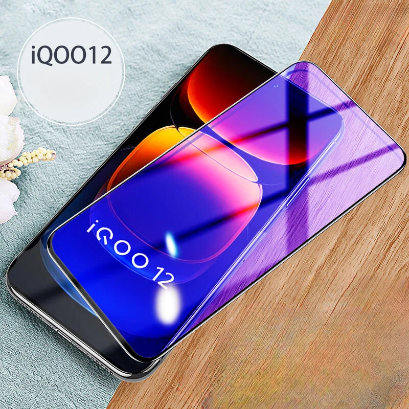 9D Tempered Glass for Vivo IQOO 12 Black Edge Clear Anti Blue Screen Protector for IQOO12 Iqoo12 9H Protective Front Film