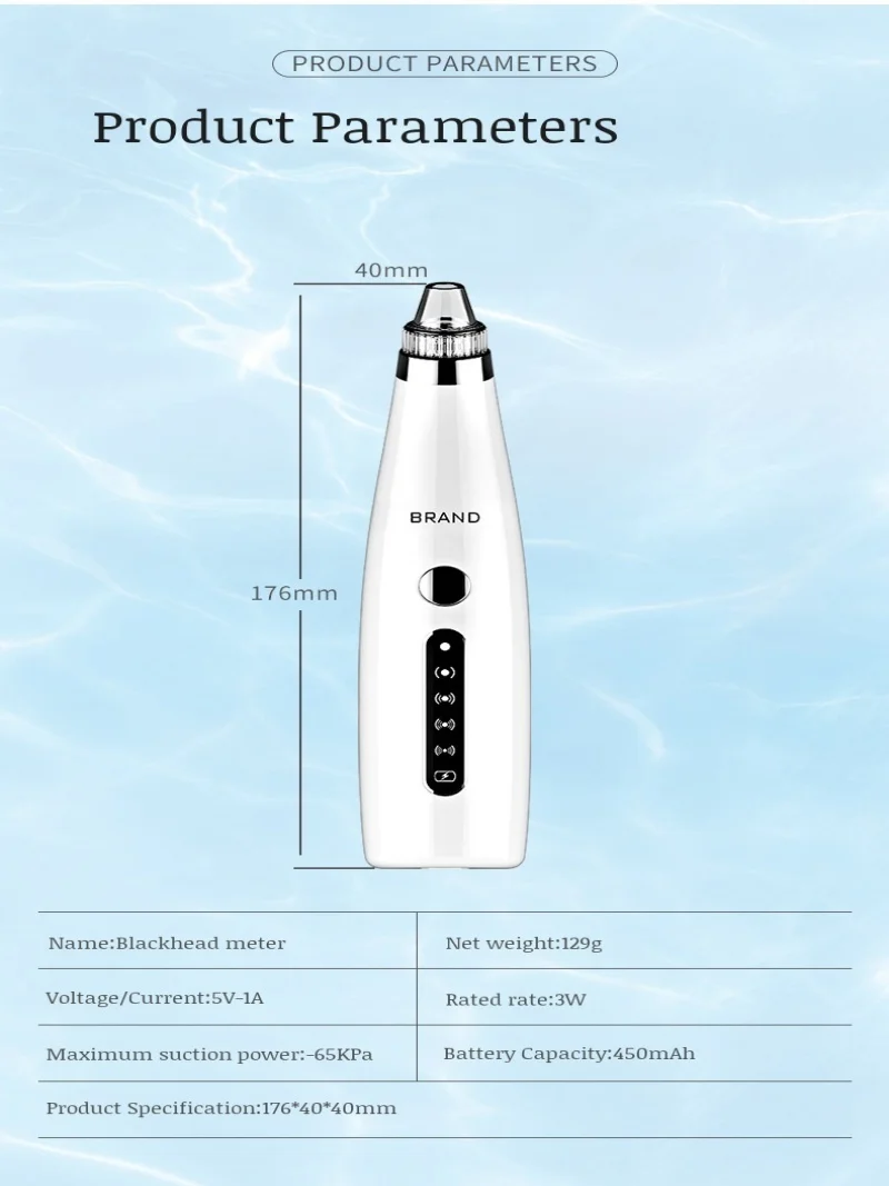Appareil électrique à succion des points noirs pour le visage, nettoie l'acné, nettoie les pores, produit de beauté pour la maison