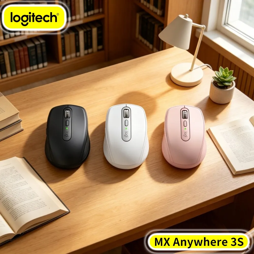 Precision Logitech MX Anywhere 3S Mouse - 8K DPI, Hyper-Scroll, Silent Click, USB-C Fast Charge For Store Office