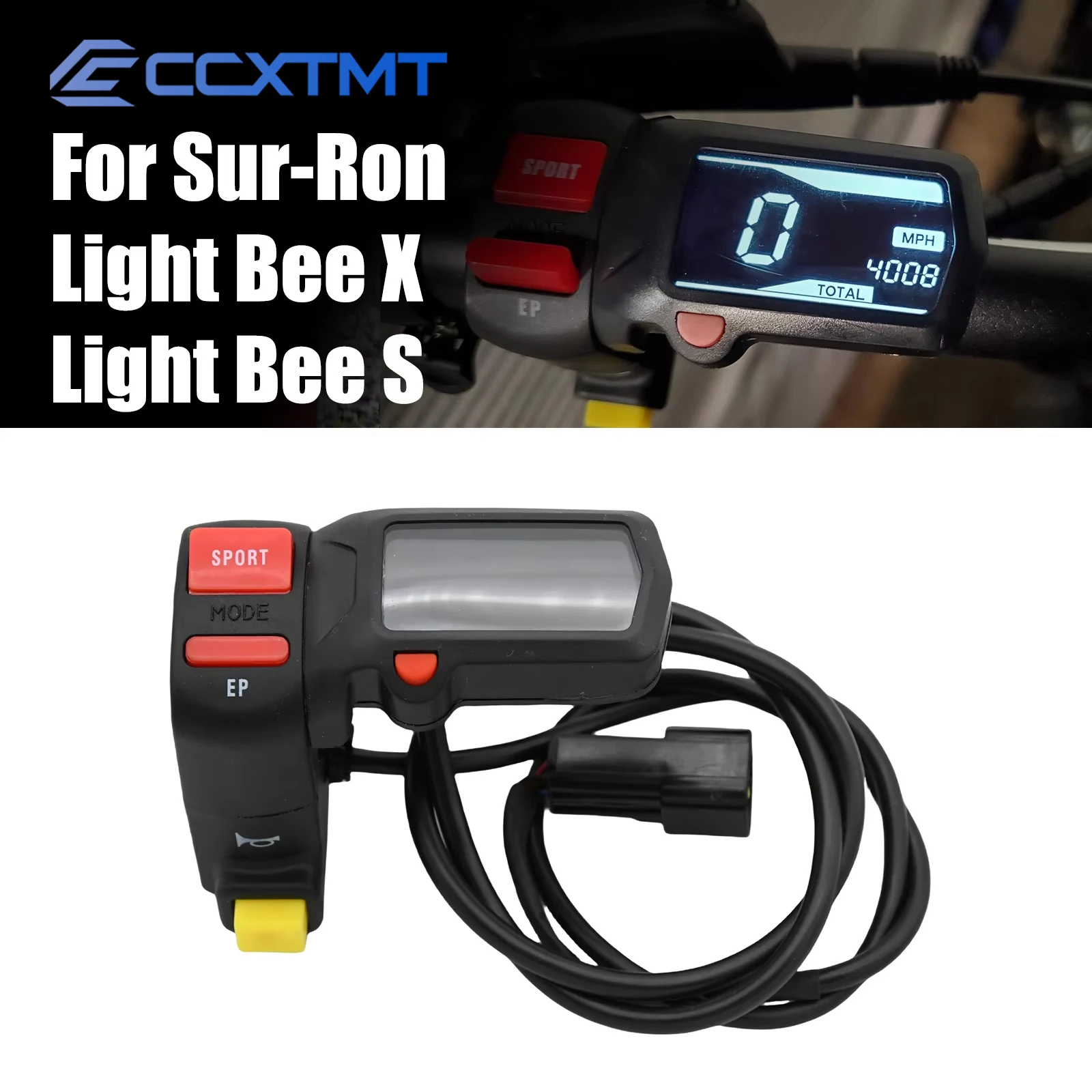 Electric Motocross SPORT/EP Power Mode Switch Horn Switch Speedometer Hour Meter Speed Meter Assembly For SurRon Light Bee S & X