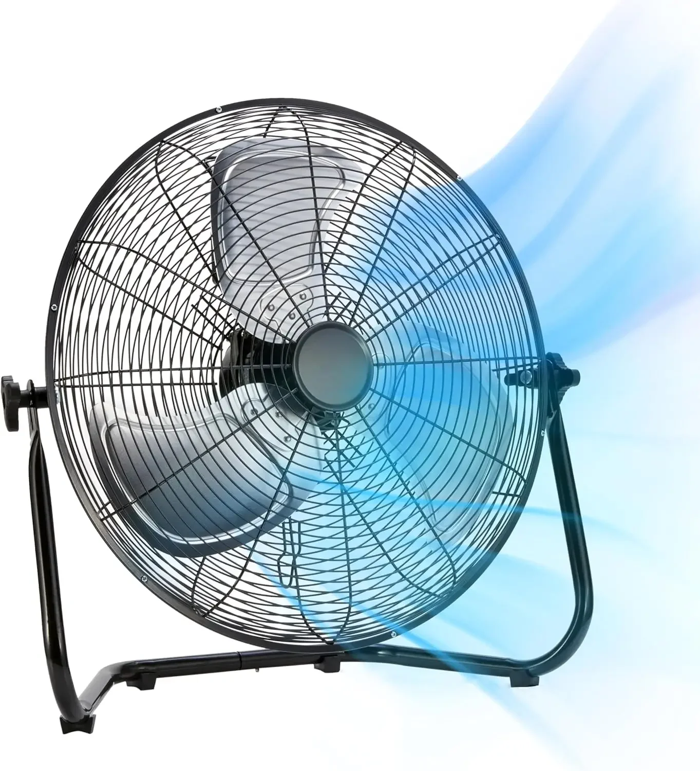 

Reliable Basics 20-Inch High-Velocity Industrial Fan with 3 Powerful Speeds, Sturdy Metal Build and Lightweight Aluminum Blades,