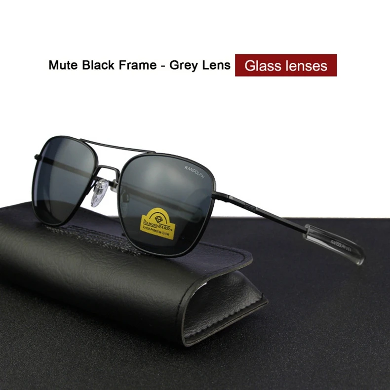 RE Sonnenbrille Mann Amerikanische Armee Militär Luftfahrt Pilot Sonnenbrille Frau Luxus Marke Vintage Metall Titan Rahmen Glas Objektiv – Detail 21