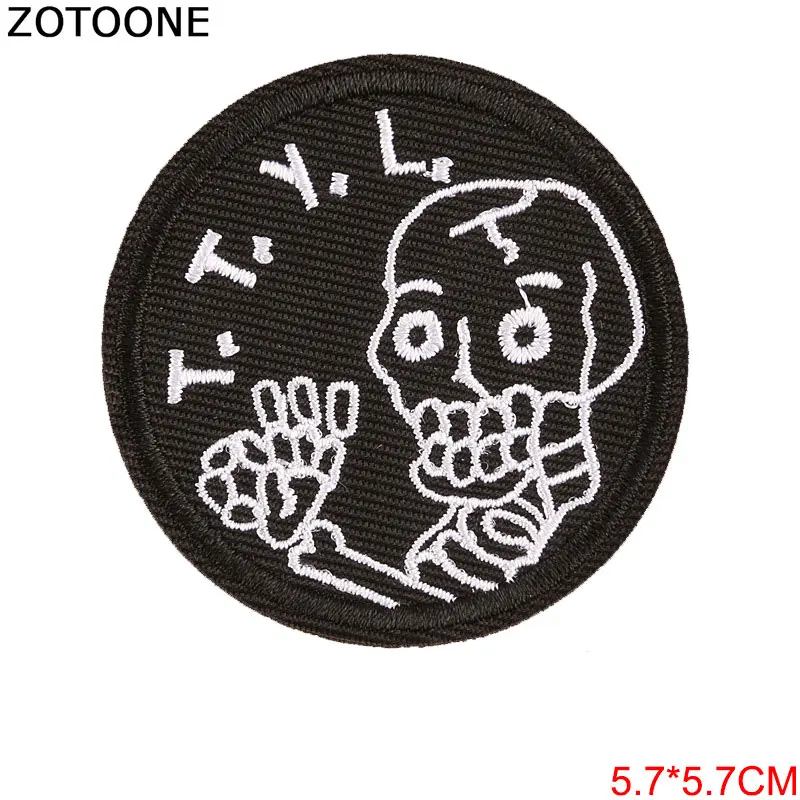 Round Badges Stripes Iron on Letter Patches on Clothes Stripe Stickers on Clothes Embroidered Patches for The Clothing Appliques