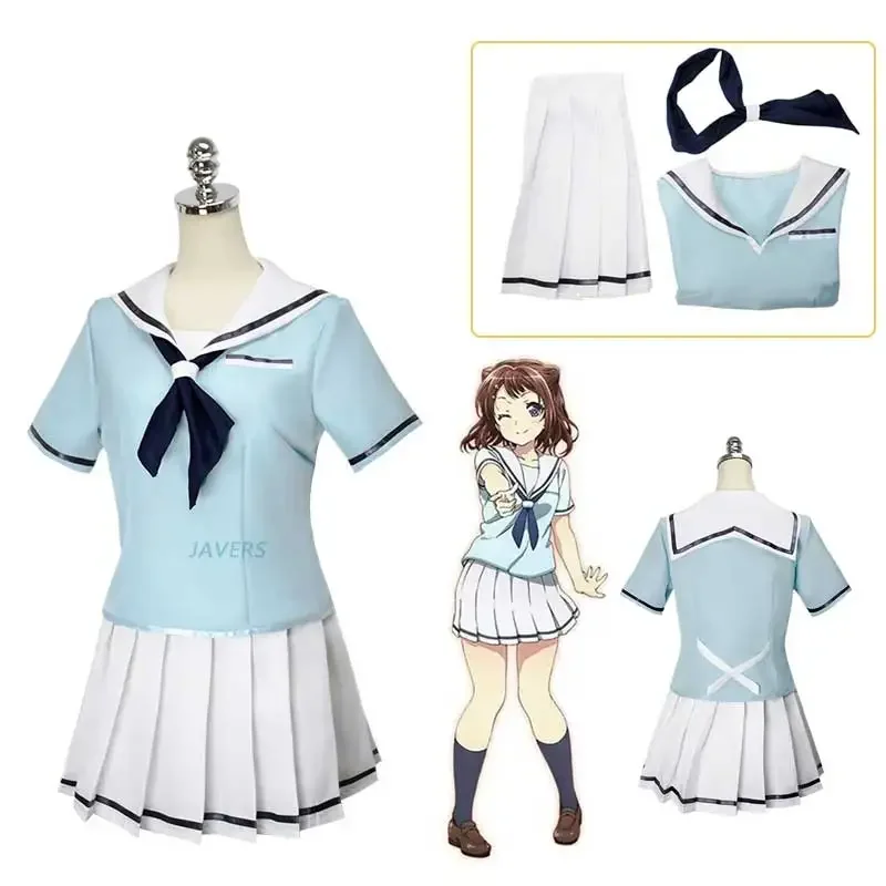 

Anime BanG Dream! Toyama Kasumi Cosplay Costume Poppin'Party Kasumi Wig JK Uniform Skirt Woman Halloween Christmas Carnival Suit