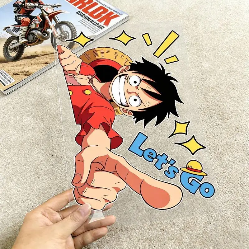 AliExpress ONE PIECE Monkey D. Luffy one piece Reflective Motorcycle Stickers Waterproof Vinyl Decals for Motorbike Helmet Fuel Tank Bike