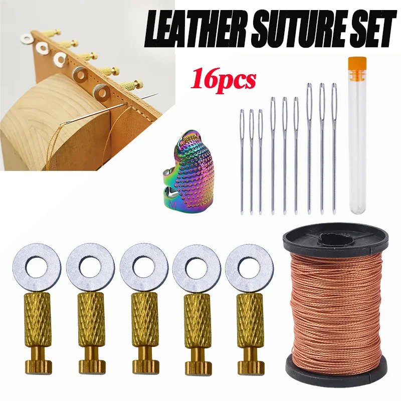16 Stück DIY Leder Naht Positionierung Nadel Werkzeug Set Naht Feste Position Nadel Leder Feste Naht Nadel Bastelbedarf