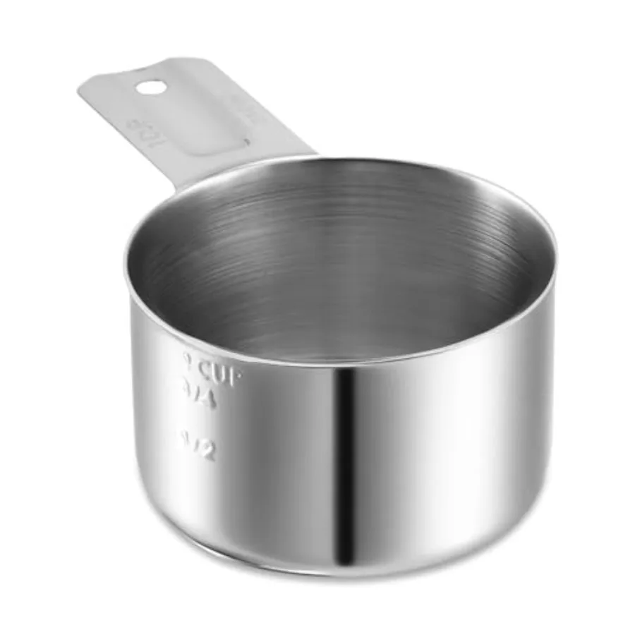 

1 Cup 240 ml 240 cc 8 oz Stainless Steel Measuring Cup Rice Measuring Cup Metal Measuring Cup Kitchen Gadgets for Cng Single Cu