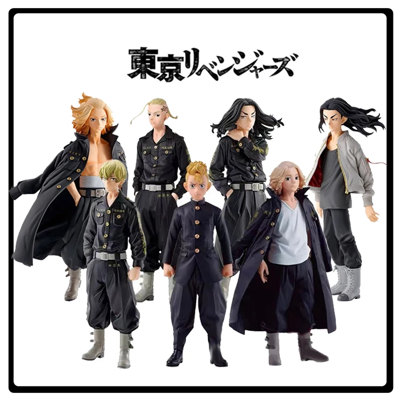 5pcs/1PCS Tokyo Revengers Anime Figure Hanagaki Takemichi Mikey Draken Matsuno Chifuyu Baji Keisuke PVC Action Figure Model Doll