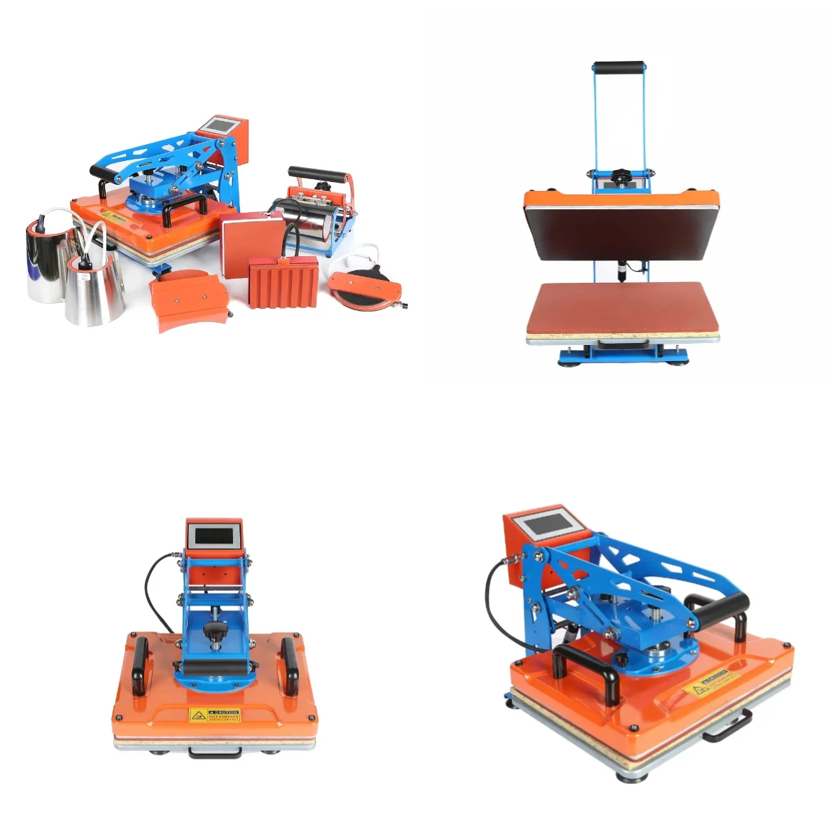 

WJW 8 in 1 Combo Multifunctional 12*15 High Pressure T-Shirt Printing Sublimation Machine Heat Press Machine