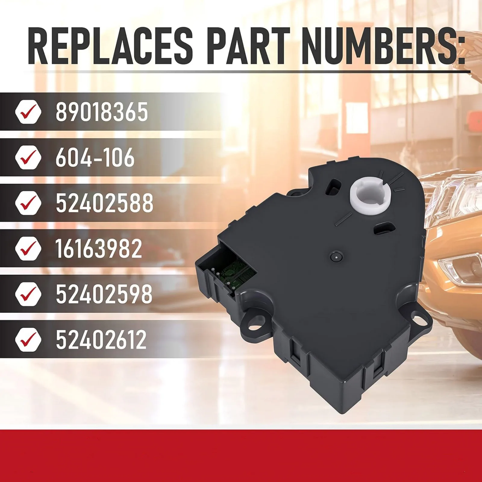 

Привод заслонки смешивания воздуха (HVAC) передней температурной зоны и рециркуляции для Chevrolet, GMC, Cadillac, Buick 1994-2014, замена OEM 89018365