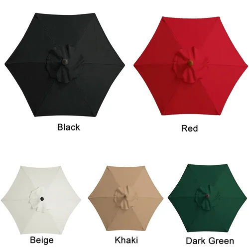 Imagen 2 del producto Sombrilla desmontable para exteriores, tela reemplazable con protección UV, 6 huesos, superficie de sombrilla sin soporte, 2m, Playa y jardín