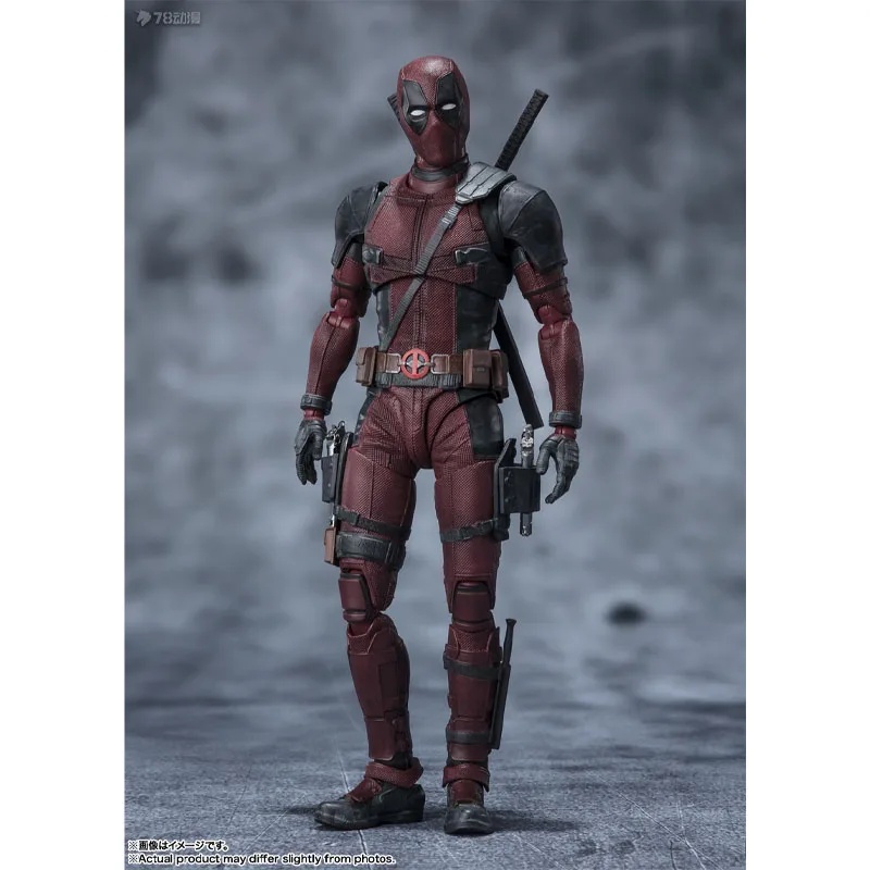 BANDAI Original S.H.Figuarts Deadpool (Deadpool 2) Anime Action Figures Toys for Boys Christmas Gift Collectible Model Ornaments